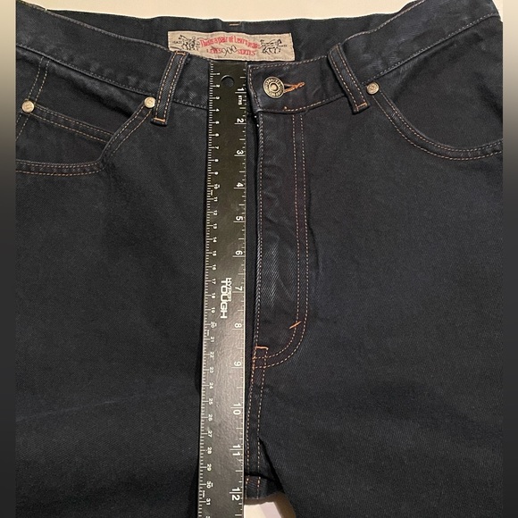 High-Rise Straight Leg Women’s Jeans - Dark Blue - Picture 13 of 16